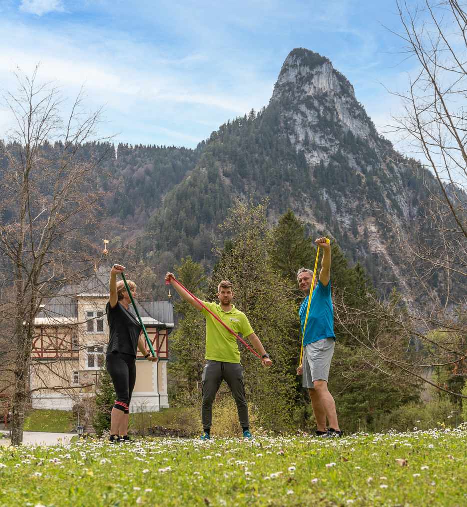 Outdoor training with therapists